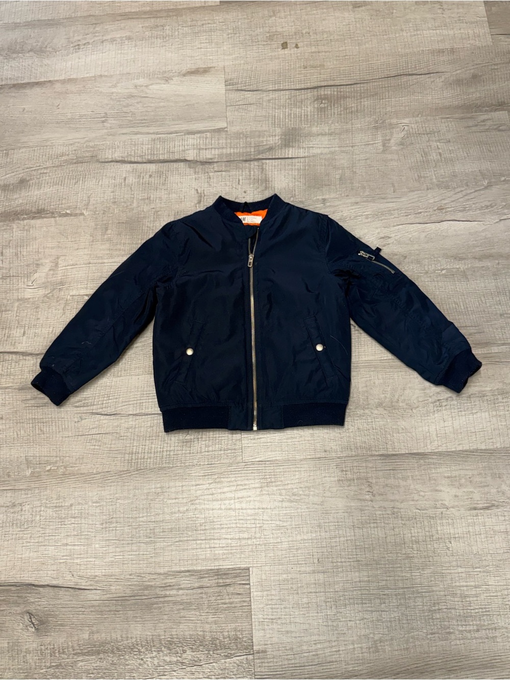 H&M Kids Navy Puffer Bomber Jacket